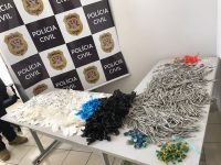 policia-apreende-6,3-mil-porcoes-de-drogas-escondidas-em-fundo-falso-em-banheiro-em-cacapava,-sp