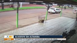 camera-de-seguranca-filma-acidente-que-deixou-entregador-de-lanches-ferido-em-altamira,-no-para